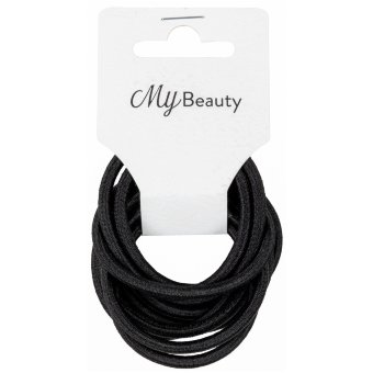 Резинка для волос My Beauty черная круглая 10 шт Резинка для волос My Beauty черная круглая 10 шт