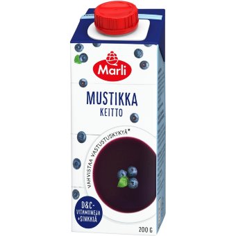 Кисель черничный с витаминами Marli Mustikkakeitto 200 мл