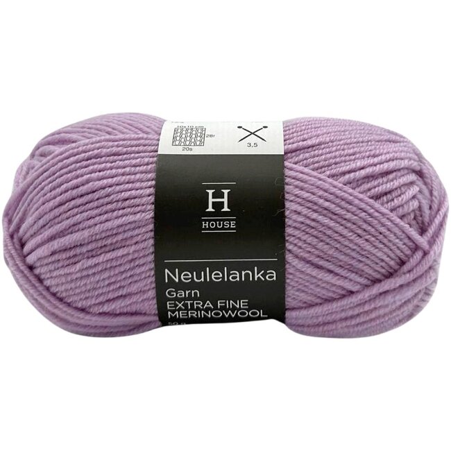 Пряжа House из мериносовой шерсти 50 гр Light Lilac 12119