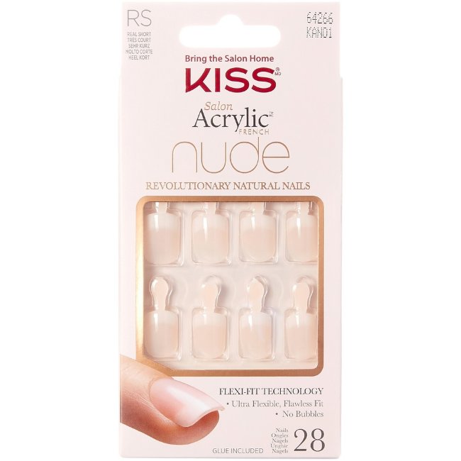 Набор для маникюра Kiss Nails Salon Acrylic Nude French 28 шт, KAN01 Набор для маникюра Kiss Nails Salon Acrylic Nude French 28 шт, KAN01