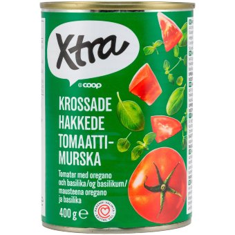 Томаты Xtra нарезанные с базиликом и орегано 400 гр
