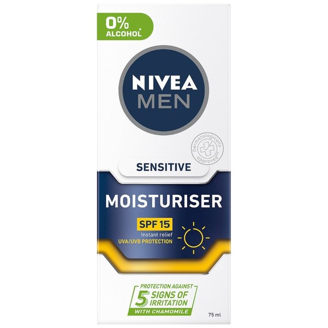 Увлажняющий крем для лица NIVEA MEN Sensitive 75 мл SPF 15