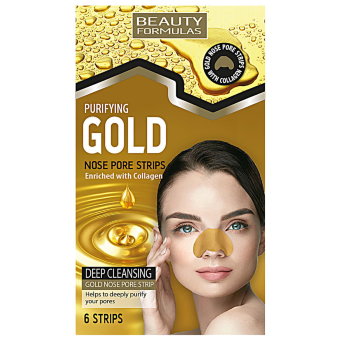 Глубоко очищающие подушечки для носа от черных точек Gold Beauty Formulas 6шт/уп Глубоко очищающие подушечки для носа от черных точек Gold Beauty Formulas 6шт/уп