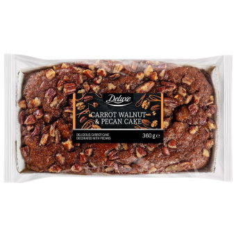 Морковный кекс с грецкими орехами и пеканом Deluxe 360 гр Морковный кекс с грецкими орехами и пеканом Deluxe 360 гр