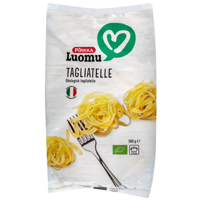Органическая яичная паста Pirkka Luomu Tagliatelle 500 гр