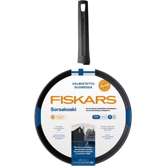 Сковорода для жарки Fiskars Sorsakoski 28 см, керамическая