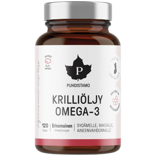 Капсулы с маслом криля Puhdistamo Omega-3 120 шт