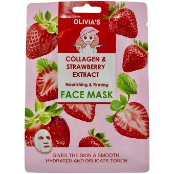 Маска для лица OLIVIA'S с коллагеном и клубникой Маска для лица OLIVIA'S с коллагеном и клубникой