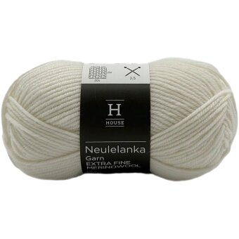 Пряжа House мериновая шерсть 50 гр White 208