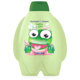 Детский шампунь и гель для душа OnLine Bubble Gum (Жвачка) 300 мл Детский шампунь и гель для душа OnLine Bubble Gum (Жвачка) 300 мл