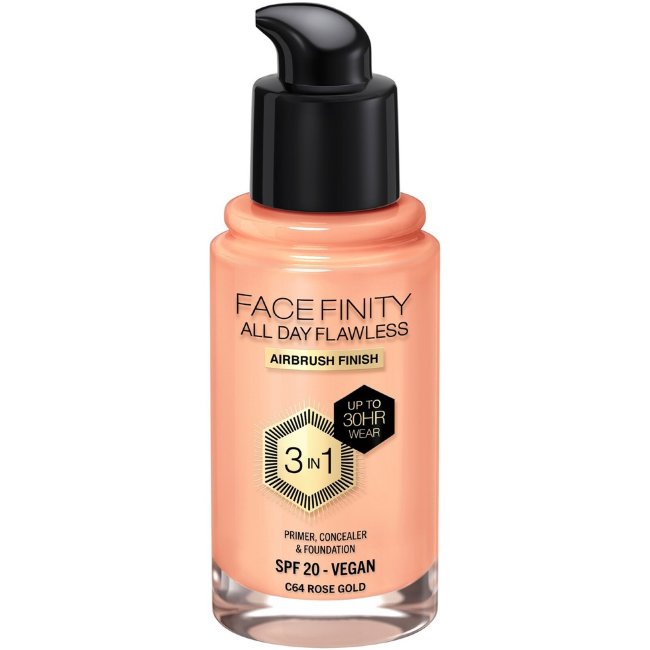 Тональная основа Max Factor Facefinity All Day Flawless 30 мл, 64 Rose Gold