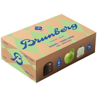 Суфле в шоколадной глазури Brunberg (зелёное яблоко) 6 шт 150 гр Суфле в шоколадной глазури Brunberg (зелёное яблоко) 6 шт 150 гр