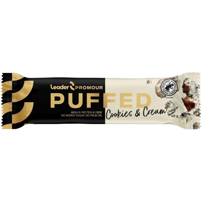 Протеиновый батончик в рисовом шоколаде с вкусом печенья и крема Leader Promour 40 гр