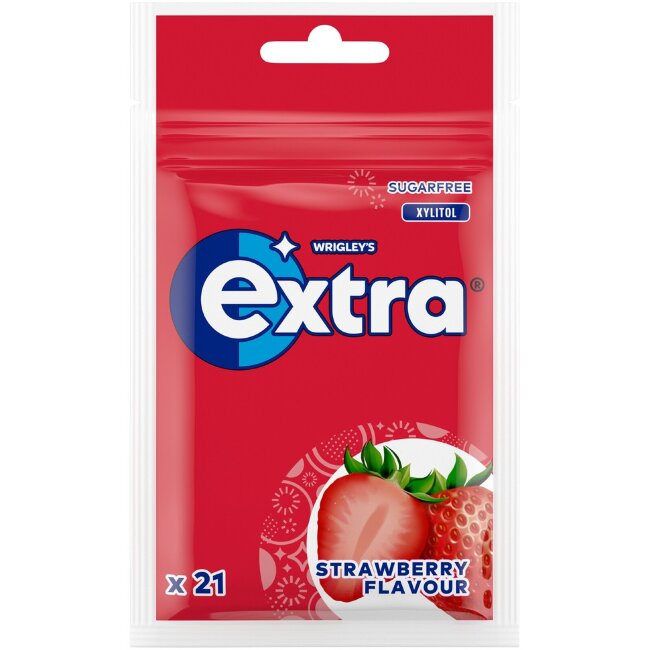 Жевательная резинка Extra Strawberry (уп 21 шт) Жевательная резинка Extra Strawberry (уп 21 шт)