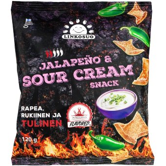 Снеки Linkosuo x Poppamies с халапеньо и сметаной 120 гр