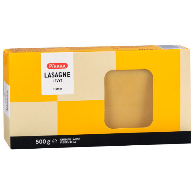 Листы для лазаньи Pirkka 500 гр Листы для лазаньи Pirkka 500 гр