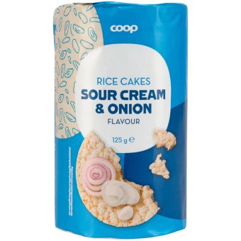 Рисовые галеты со сметаной и луком Coop 125 гр Рисовые галеты со сметаной и луком Coop 125 гр