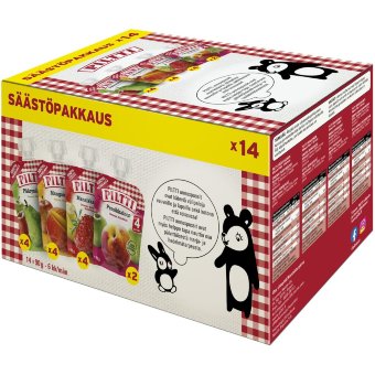 Ассорти фруктового пюре Piltti 14x90 гр яблочно-грушевое, яблочно-персиковое, яблочно-манговое, яблочно-бананово-клубничное пюре порционные пакеты Ассорти фруктового пюре Piltti 14x90 гр яблочно-грушевое, яблочно-персиковое, яблочно-манговое, яблочно-бананово-клубничное пюре порционные пакеты