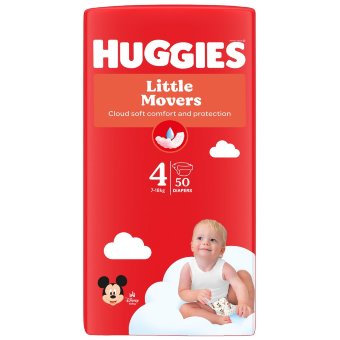 Подгузники с боковыми липучками Huggies Tape, размер 4, 50 шт/уп Подгузники с боковыми липучками Huggies Tape, размер 4, 50 шт/уп