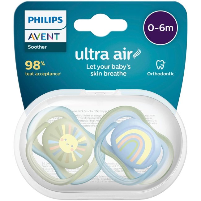 Соска Philips Avent Ultra Air 0-6 мес. (уп 2 шт) Соска Philips Avent Ultra Air 0-6 мес. (уп 2 шт)