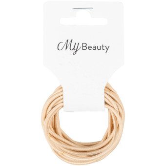 Резинки для волос MY BEAUTY бежевые тонкие 15 шт Резинки для волос MY BEAUTY бежевые тонкие 15 шт