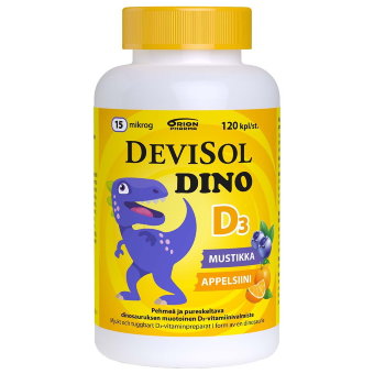 Витамин D3 DeviSol Dino 15 mg со вкусом апельсина и черники ( Девисол Дино ) 60 таб Витамин D3 DeviSol Dino 15 mg со вкусом апельсина и черники ( Девисол Дино ) 60 таб