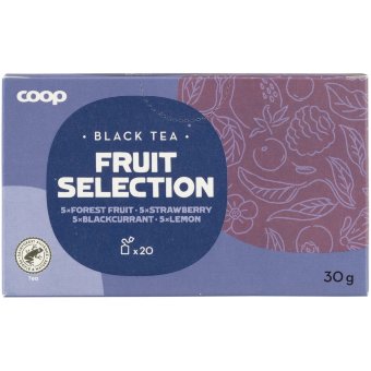 Фруктовый черный чай (ассорти 4 вида) Coop 20 пак Фруктовый черный чай (ассорти 4 вида) Coop 20 пак