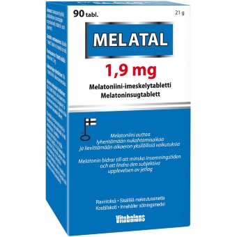Таблетки для рассасывания Melatal 1,9 мг мелатонина 90 шт Vitabalans