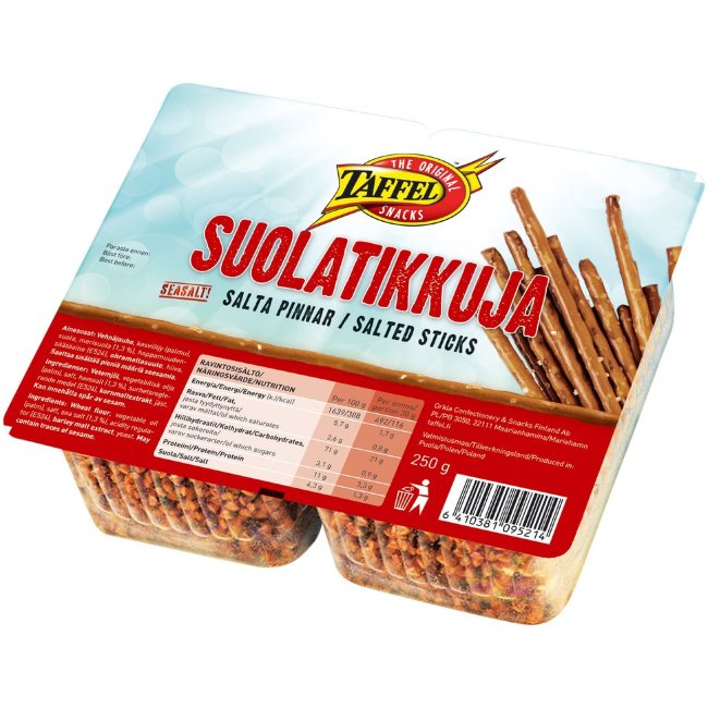 Соленые палочки Taffel 250 гр