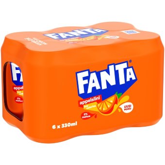 Напиток Fanta Appelsiini апельсиновый шипучий (уп 6 шт) 0,33 л