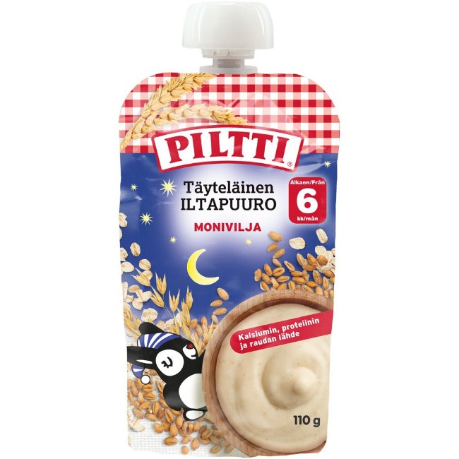 Детская каша Piltti с мультизерновой крупой 110 гр Детская каша Piltti с мультизерновой крупой 110 гр