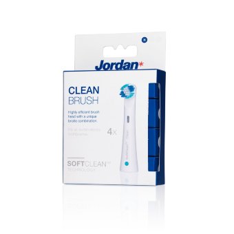 Заменяемые насадки для зубной щетки Jordan Clean 4 шт Заменяемые насадки для зубной щетки Jordan Clean 4 шт