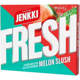 Жевательная резинка Jenkki Fresh Melon Slush с ксилитом 32 гр Жевательная резинка Jenkki Fresh Melon Slush с ксилитом 32 гр