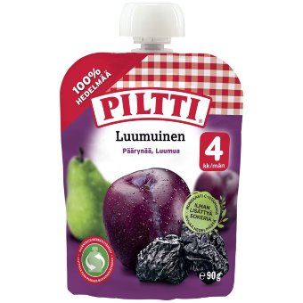 Пюре (слива, груша) с 4 месяцев  Piltti 90 гр