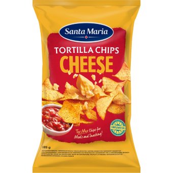 Чипсы из кукурузных лепешек Santa Maria Tortilla Chips со вкусом сыра 185 гр Чипсы из кукурузных лепешек Santa Maria Tortilla Chips со вкусом сыра 185 гр