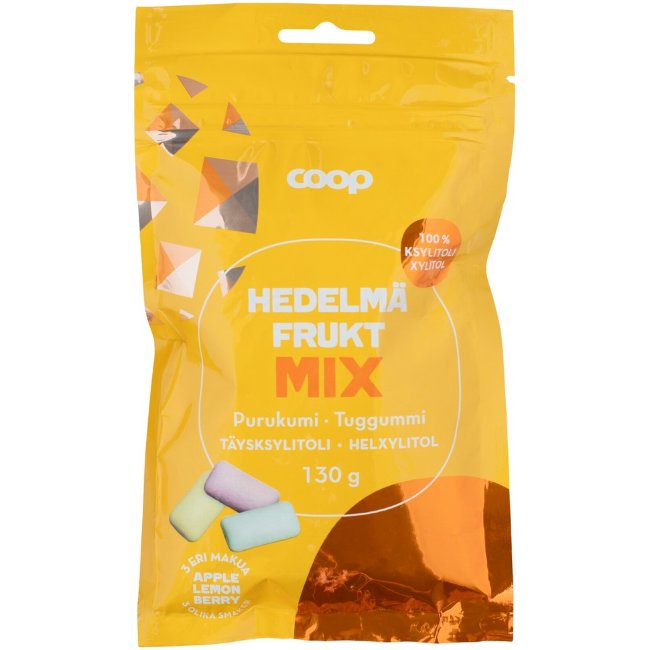 Жевательная резинка с ксилитом фруктовая Coop Hedelma Mix 130 гр