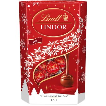 Конфеты Lindt LINDOR рождественские молочный шоколад с мягкой начинкой 337 гр