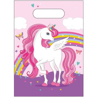 Праздничный подарочный пакет Decorata Party Unicorn rainbow