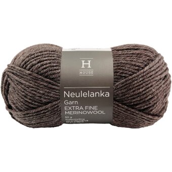 Пряжа для вязания House из мериносовой шерсти 50 гр Brown Melange 23739