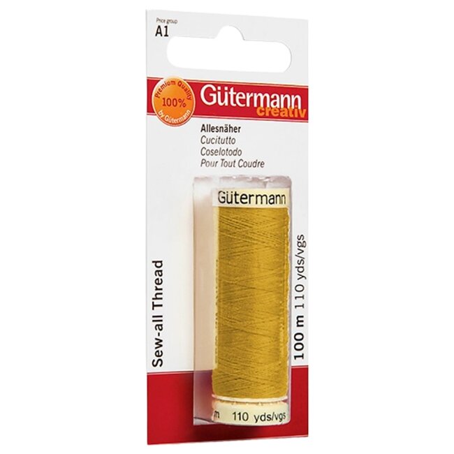 Универсальная швейная нить Gütermann 100 м полиэстер, желтая