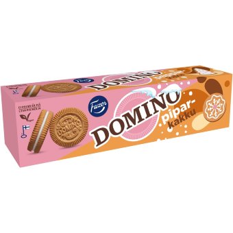 Печенье имбирное с ванильной начинкой Fazer Domino 175 гр Печенье имбирное с ванильной начинкой Fazer Domino 175 гр