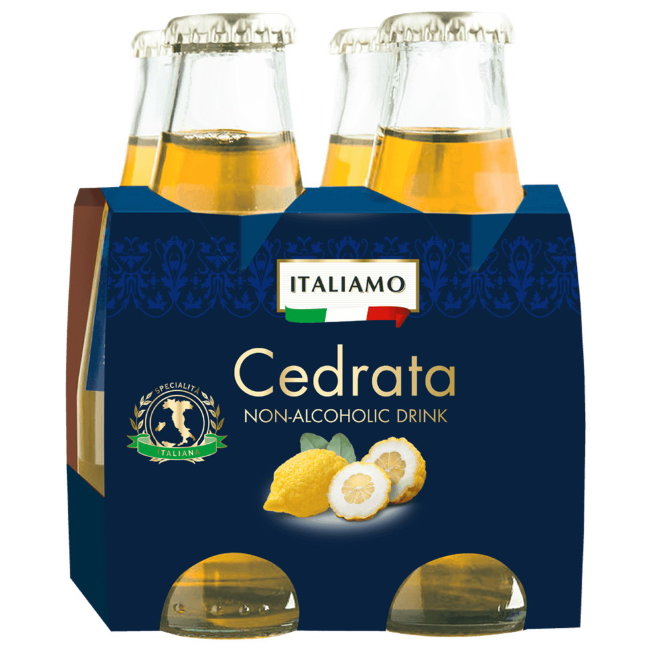 Итальянский лимонад Cedrata ITALIAMO упаковка 4 х 200 мл