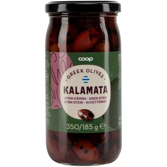 Оливки Каламата без косточки Coop 350/185 гр