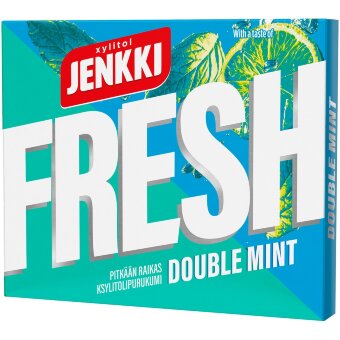 Жевательная резинка Jenkki Fresh Double Mint с ксилитом 32 гр Жевательная резинка Jenkki Fresh Double Mint с ксилитом 32 гр
