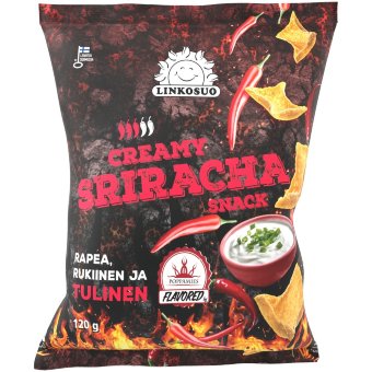 Снеки Linkosuo X Poppamies Creamy Criracha 120 гр Снеки Linkosuo X Poppamies Creamy Criracha 120 гр