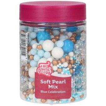 Мягкие сахарные бусины FunCakes, микс Blue Celebration 80 гр