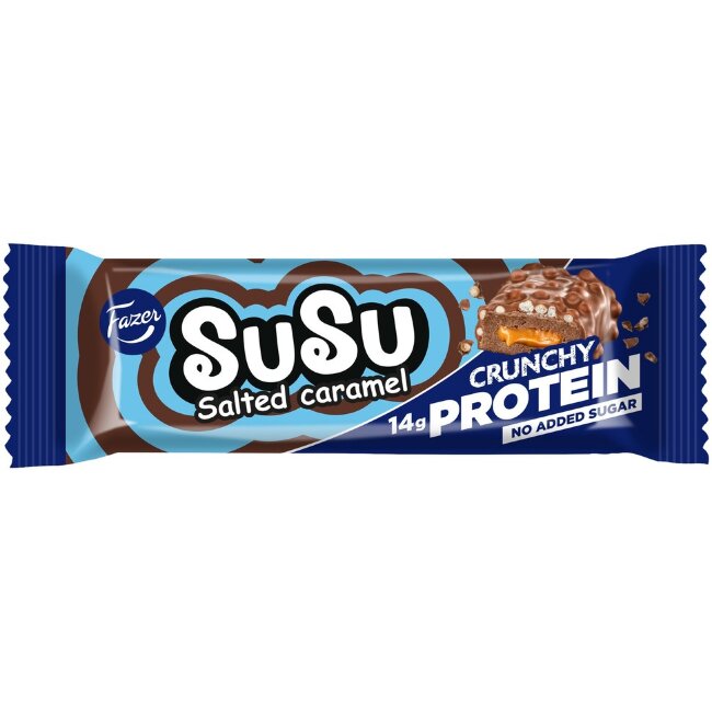 Протеиновый батончик с соленой ириской Fazer Susu Crunchy 45 гр