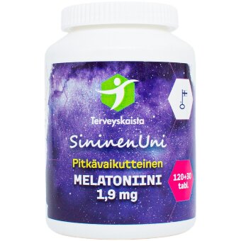 Таблетки Terveyskaista SininenUni Melatonin 1,9 мг длительного действия 150 шт