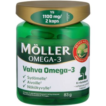 Витамины Омега-3 усиленные Möller Vahva Omega-3 70 капсул Möller, омега 3 капсулы (цена по акции) Витамины Омега-3 усиленные Möller Vahva Omega-3 70 капсул Möller, омега 3 капсулы (цена по акции)
