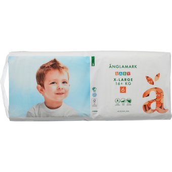 Подгузники на липучках Änglamark Baby 6 XL (для детей от 16 кг) 40 шт